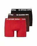 G-STAR RAW Herren Classic Trunk Color 3-Pack, Mehrfarben (dk Flame/deep Bordeaux/Black D05095-2058-8527), L