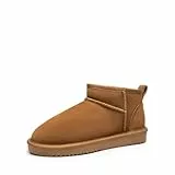 DREAM PAIRS Damen Stiefeletten Winterstiefel wasserfest warme Schneestiefel Wärme und Komfort Boots Stiefel für Damen FuzzyClassic Mini-Stiefel,Size 39,Chestnut,SDSB2405W