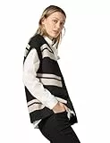 CECIL Damen B253908 Gestreifte Weste, Schwarz, XL EU