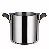 Alessi PU100/20 edo Suppentopf mit zwei Griffen, Edelstahl, Stahl, braun