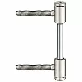 Simonswerk Türband-Flügelteil Variant V0026WF, Türscharnier ø 15 mm für gefälzte Holztüren Stahl vernickelt