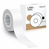 MakeID Q1 E1 Etikettenband, 16mm * 4m Wasserdichte laminierte Nachfüllungen Personalisierte Aufkleber für Büro Zuhause Thermische Aufkleber Ersatz