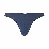 Bruno banani String Check Line 2.0 Gr. M - Karomuster Marine - Bequeme Herren Unterhose mit Elastischem Bund - Atmungsaktiv & Hautfreundlich - Sportlich & Körpernah