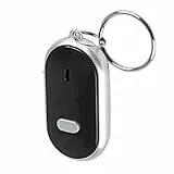 Sonew Schlüsselbund Schlüsselfinder Sprachsteuerung Anti-Lost Device mit Pfeife für Pet Keychain Locator Key Suitcase (2 Farben zur Auswahl) (schwarz)