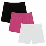 Jeayita Radlerhose Kinder Mädchen Kurze Hosen Mädchen Sporthose Turnhose Sport Shorts Leggings Baumwolle Hose 3 Paar