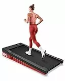 Superun Walking Pad mit Steigung 6%, Laufband für Zuhause mit App max 6km/h und 12km/h Version, Schreibtisch- Laufband bis 136 kg Belastbar mit Multiplayer-Rennen und Trainingskurse Erlebnis vor Ort