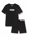 Jack & Jones Jungen Jacoliver Ss Tee and Shorts Set Jnr T-Shirt, Black/Pack:Black Shorts, 128