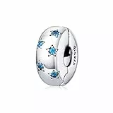 Stopper Clip Bead für Pandora Armbänder,925 Sterlingsilber Stern Spacer Stopper Bead Charm mit Schmuckkästchen