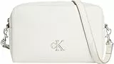 Calvin Klein Damen Umhängetasche Minimal Monogram Camera Bag mit Logo, Mehrfarbig (Silver Birch), Einheitsgröße