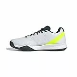 adidas Herren Courtflash Speed 2 Mens Tennis Shoes Tennisschuhe, Cloud White/Silver Metallic/Lucid Lemon, 45 1/3 EU