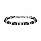 Maserati Herren Armband, JEWELS Kollektion, aus Edelstahl, Keramik, Gelbgold PVD - JM221ATZ03