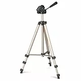 Hama Leichtes Einsteiger-Dreibeinstativ mit 3-Wege-Kopf, Star 75 125-3D, Champagner