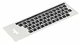 Lacerto® | 14x14mm Russisch-Deutsche Aufkleber für PC/Laptop & Notebook Tastaturen mit mattem kratzfestem Laminat | Farbe: Rot-Schwarz (Nicht transparent)