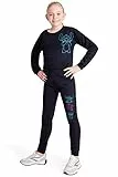 Disney Stitch Jogginganzug Kinder Mädchen Trainingsanzug Teenager Kapuzenpullover und Jogginghose Set (Schwarz, 11-12 Jahre)
