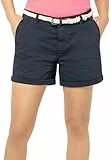 Sublevel Damen Chino Shorts mit Gürtel, Kurze Hose für den Sommer Dark-Blue XL