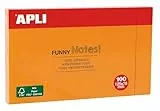 100H Haftnotizen Farbe Orange Fluor 125 x 75 mm Apli 15005