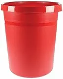 HAN 18190-17 Papierkorb GRIP, 18 L, rund, 2 Griffmulden, extra stabil, rot
