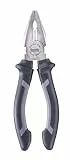 kwb Kombizange in 160 mm, mit 2-Komponentengriff mit Handschutz, langlebig, aus CV-Stahl, Satin-Finish, mit gehärteten Schneiden, Greifzone, entspricht DIN ISO 5746