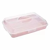 keeeper Sandwich-, Kuchen- und Muffin-Butler, Polypropylen, Rechteckig, Enrico, Nordic Pink (Rosa), 43 x 29,5 x 10,5