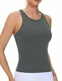 THE GYM PEOPLE Damen Sport Tank Tops Schmale Passform Ärmellos Basic Racerback Fitness Oberteile Sommer Laufen Yoga Shirts