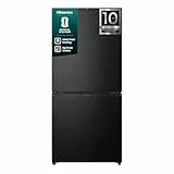 Hisense RQ5P470SAFD Cross-Door Kühl-Gefrier-Kombination, 304 Liter Kühlteil, 179 Liter Gefrierteil, Total NoFrost, Wifi, Multi AirFlow, FastFreeze, Energieeffizienzklasse D, 178,5cm x 79,4cm, schwarz