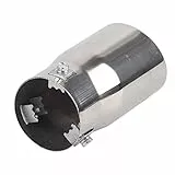 KIMISS Universal Auspuffspitze, Endrohr für PKW, 30-51 mm, Edelstahl(Schräger Mund)