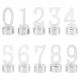 PACKOVE 10 Stück Led-geburtstagskerzen, Led-zahlenkerzen 0–9, Rauchfreie Dekorative Geburtstagskerzen, Flammenlose, Geburtstagsdekorationen