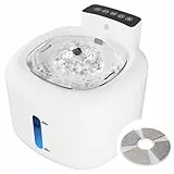 Pawinner Trinkbrunnen für Katzen, 1.8L Katzenbrunnen Kabellos mit Bewegungsmelder, Leise Wasserspender für Katzen mit Batterie, 5 Filter System und Wasserbecken aus Edelstahl, für Katze, Kleine Hunde