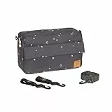 LÄSSIG Baby Kinderwagenorganizer Umhängetasche Kinderwagentasche inkl. Kinderwagenbefestigung/Casual Buggy Organizer Bag Blocks anthracite