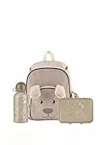 Sterntaler Kindergarten Set Bauernhof & Hund Lucky – Unisex Multipack mit Hunde-Motiv – Enthält Kinderrucksack mit Kühlfunktion, Brotdose und Trinkflasche – Farbe Beige