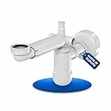 LAXARA Teleskop Siphon für Waschbecken – 1 1/4' Raumsparsiphon Waschtisch aus weißem Kunststoff - Siphon Waschbecken - Horizontal und Vertikal Verstellbar | (Ohne Pop Up Ablaufgarnitur)