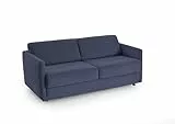 ATLANTIC home collection Schlafsofa Limone, hochwertig gepolstert, dunkelblau, Dauerschläfer mit 140/200 Liegefläche, 193x93x90 cm (BxTxH)