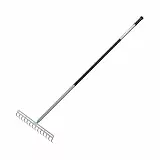 Cellfast Universalrechen, Laubbesem aus Metall ENERGO™ für Nivellieren, Zerschlagen von Erdklumpen und Harken von Gras, Fester Zinkenkopf aus Borstahl, Stiel aus Aluminium, 40-100