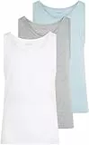Calvin Klein Herren 3er Pack Tank Tops mit Rundhalsausschnitt, Mehrfarbig (White, Grey Heather, Sterling Blue), L