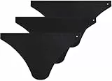 Tommy Hilfiger Damen 3er Pack Slips Bikini Form Gerippt, Mehrfarbig (Black/Black Rib/Black), M