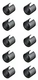 cyclingcolors 10x Klemmschalengleiter Stuhlbeinkappen Fußstopfen Möbelgleiter Rundrohre Stuhl Rund Möbelfüße Kunststoff (D1: 20-22mm)