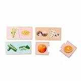 Eichhorn – Montessori – Puzzle zum Erlernen der Obst- & Gemüsesorten, finde das richtige Gegenstück, 17 realitätsnahe Abbildungen auf 34 Teilen, aus 100%FSC zertifiziertem Lindensperrholz, ab 2 Jahren