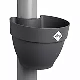 elho Vibia Campana Fallrohrpflanzgefäss 40 - Blumentopf für Regenrohr - vertikaler Garten - 100% recyceltes Plastik - Ø 21.6 x H 16.3 cm - Schwarz/Anthracite