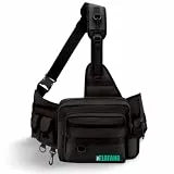 elbfang Streetfishing Angeltasche Schwarz – wasserdichte Umhängetasche zum Spinnfischen auf Zander, Barsch & Hecht – Kompakter Anglertasche & Bauchtasche für Kunstköder & Tackle
