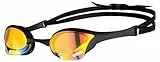 ARENA Cobra Ultra Swipe Mirror Unisex Race Schwimmbrille für Erwachsene, Taucherbrille mit Gebogenen Spiegelgläsern, Anti-Beschlag, UV-Schutz, 5 Austauschbare Nasenstege