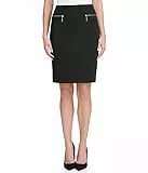 Tommy Hilfiger Damen Pencil Knee-Length Skirts for Women with Flattering Fit Rock, Schwarz, 38