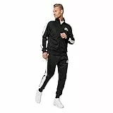 Lonsdale Herren Pember Jogginganzug, Schwarz, L