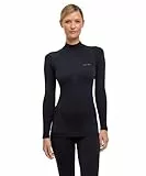 FALKE Damen Baselayer-Shirt Warm Turtleneck W L/s Sh Funktionsmaterial schnelltrocknend 1 Stück, Schwarz Black 3000, S