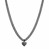 LIEBESKIND Halskette Broken Heart Edelstahl IP Black