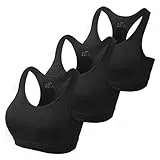 HBselect Sport BH Bustier Damen Bralette Nathloser mit Polstern Sportbekleidung Polyesterfaser ohne Bügel atmungsaktiv Joggen Yoga Jumping Fitness