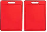 Chef Aid 10E21052 Rotes Poly-Schneidebrett, Kunststoff (Packung mit 2)