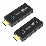 LogiLink HDW0102 - HDMI-Übertragungs-Set, Kompakt, Drahtlos, 30m, 1zu1, 4K@30Hz, Daten/Videos einfach per WLAN-HDMI auf dem TV anzeigen/teilen