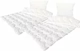 Bettdecke 135x200 und Kopfkissen Set Bettenset Bettwarenset 80x80 Steppbettdecke 135x200 Ganzjahresdecke - 60° waschbar Schlafdecke Duvet Zudecke (2x 135x200 cm + 2x 80x80 cm Standard)
