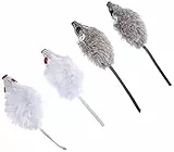Kerbl Pet 84255 Maus, 4er- Beutel, 5 cm, grau/weiß