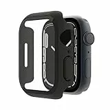 Belkin ScreenForce Apple Watch 40 mm, 41 mm Series 8, SE, 7, 6, 5, 4 Bumper-Case mit integriertem Hartglas-Displayschutz, kratzfest und leicht anzubringen – Schwarz